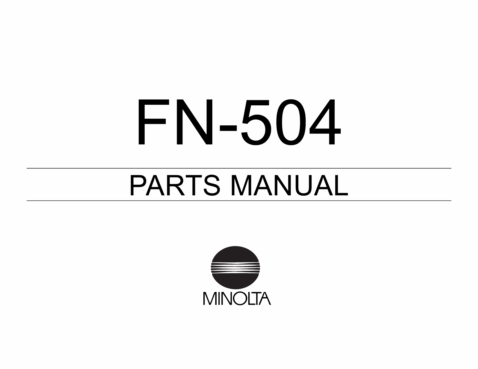 Konica-Minolta Options FN-504 Parts Manual-1